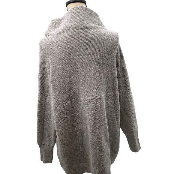 Free People Women's Large Light Grey Cowl Neck Cozy Pullover - Picture 3 of 6